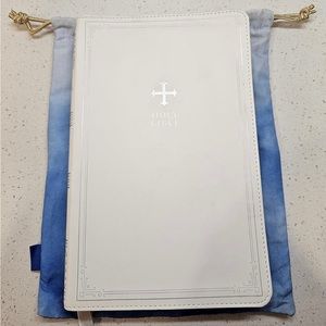 White leather Holy Bible